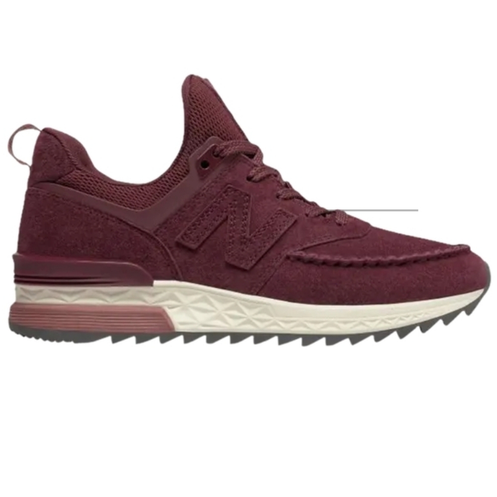New Balance Sport 574 Suede Burgundy Moc Toe WS5747SA Women’s Sneakers Size 9